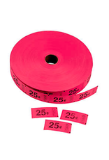 RAFFLE TICKETS: SINGLE, 25¢ RED-2000PC
