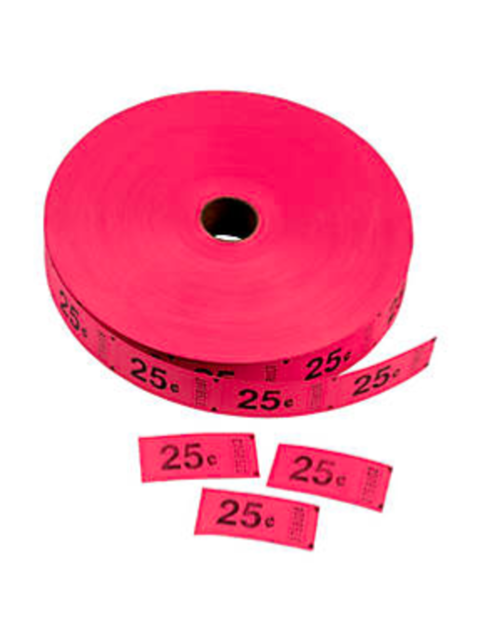 RAFFLE TICKETS: SINGLE, 25¢ RED-2000PC