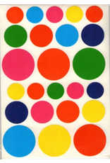 COLOR CODING STICKERS:  CIRCLE ASSORTED SIZE - 25 SHEETS