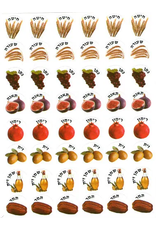 STICKER: SHIVAT HAMINIM WITH WORDS SMALL 10 SHT