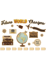 BULLETIN BOARD SET TRAVEL THE MAP