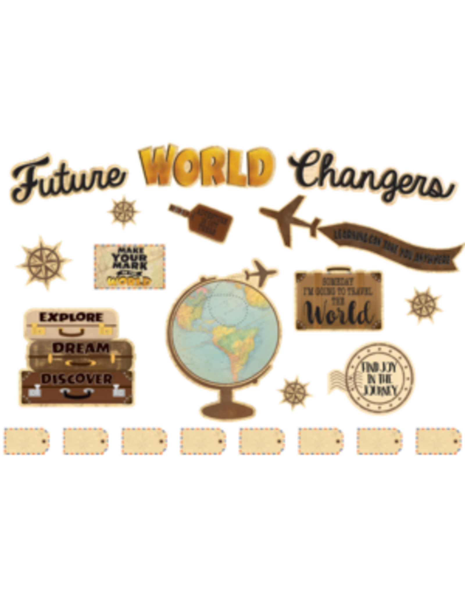 BULLETIN BOARD SET TRAVEL THE MAP