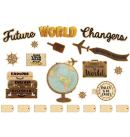 BULLETIN BOARD SET TRAVEL THE MAP