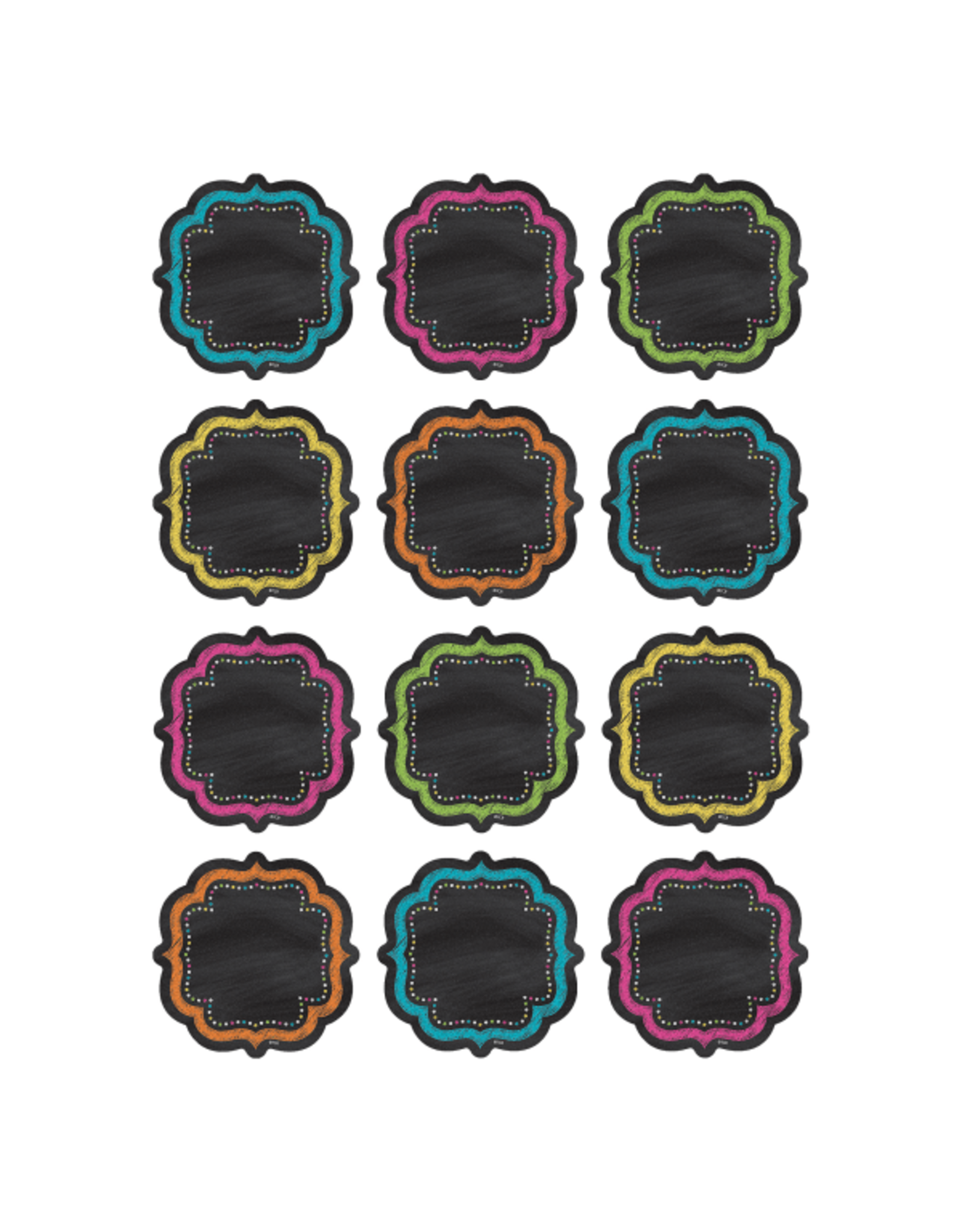 Teacher Created Resources MINI CUT OUT; CHALKBOARD BRIGHT 2-5/8"X2-5/8" - 36 PACK