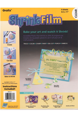 SHRINK FILM - 8½"x11", CLEAR 6 Sheets