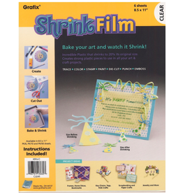 SHRINK FILM - 8½"x11", CLEAR 6 Sheets