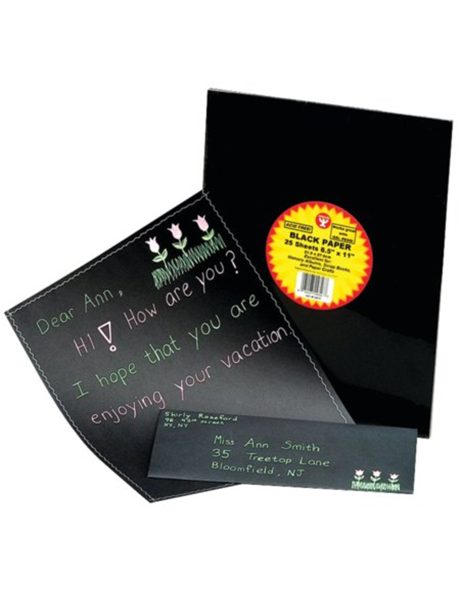 BLACK PAPER: 2-SIDED 8.5"X11" - 25 PACK