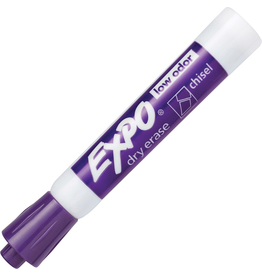 MARKER  EXPO DRY ERASE LOW ODOR PURPLE, CHISEL-  1 MARKER