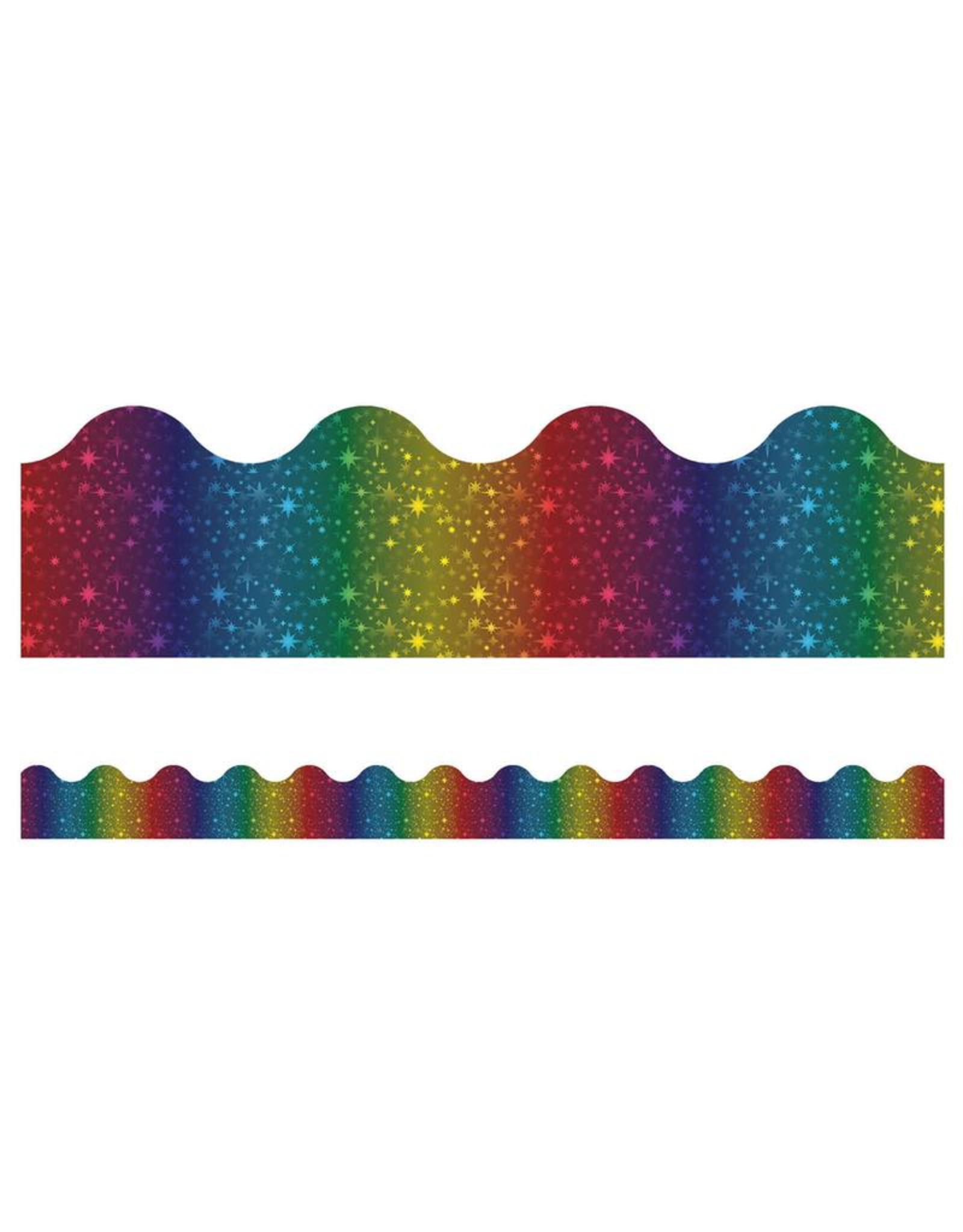 Carson-Dellosa SCALLOPED  BORDERS RAINBOW FOIL -  2.25"x39'