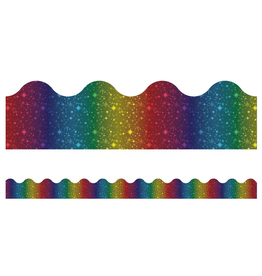 Carson-Dellosa SCALLOPED  BORDERS RAINBOW FOIL -  2.25"x39'