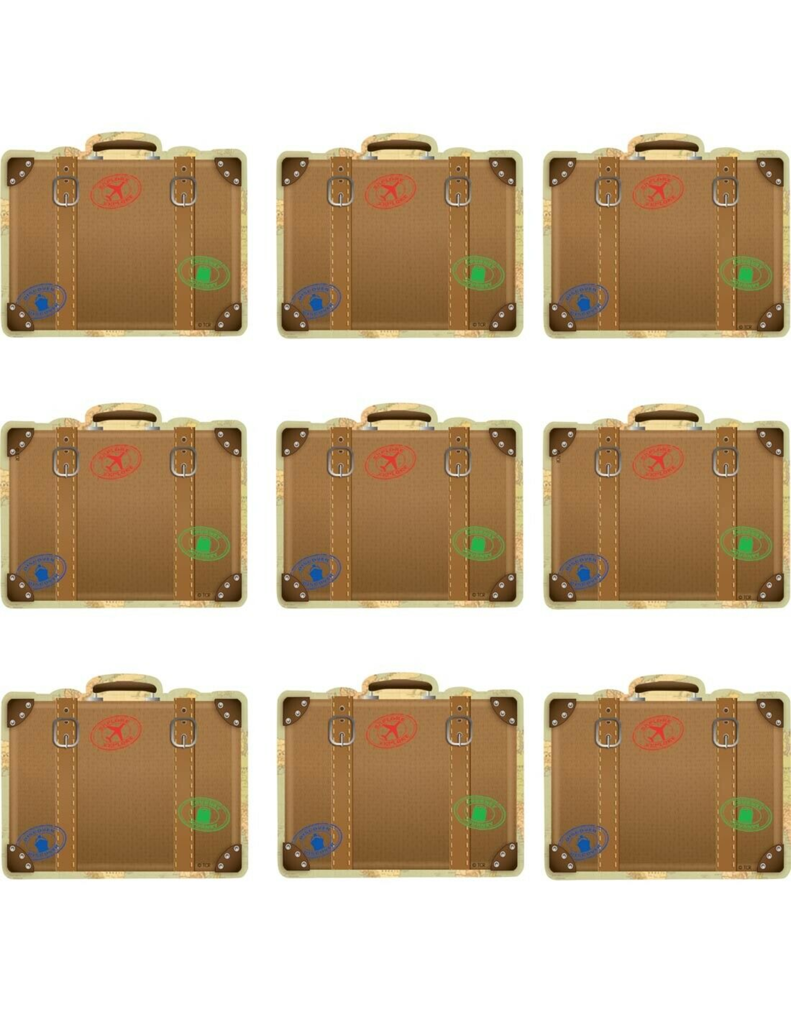 MINI CUT OUTS: LUGGAGE  2-5/8" - 36 PACK