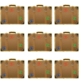 MINI CUT OUTS: LUGGAGE  2-5/8" - 36 PACK