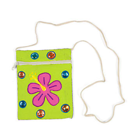 DIY CANVAS ZIPPER PURSE  5"x7"  w/ Strap