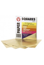 PAPER SQUARES: 5x5, GOLD - 100 PACK
