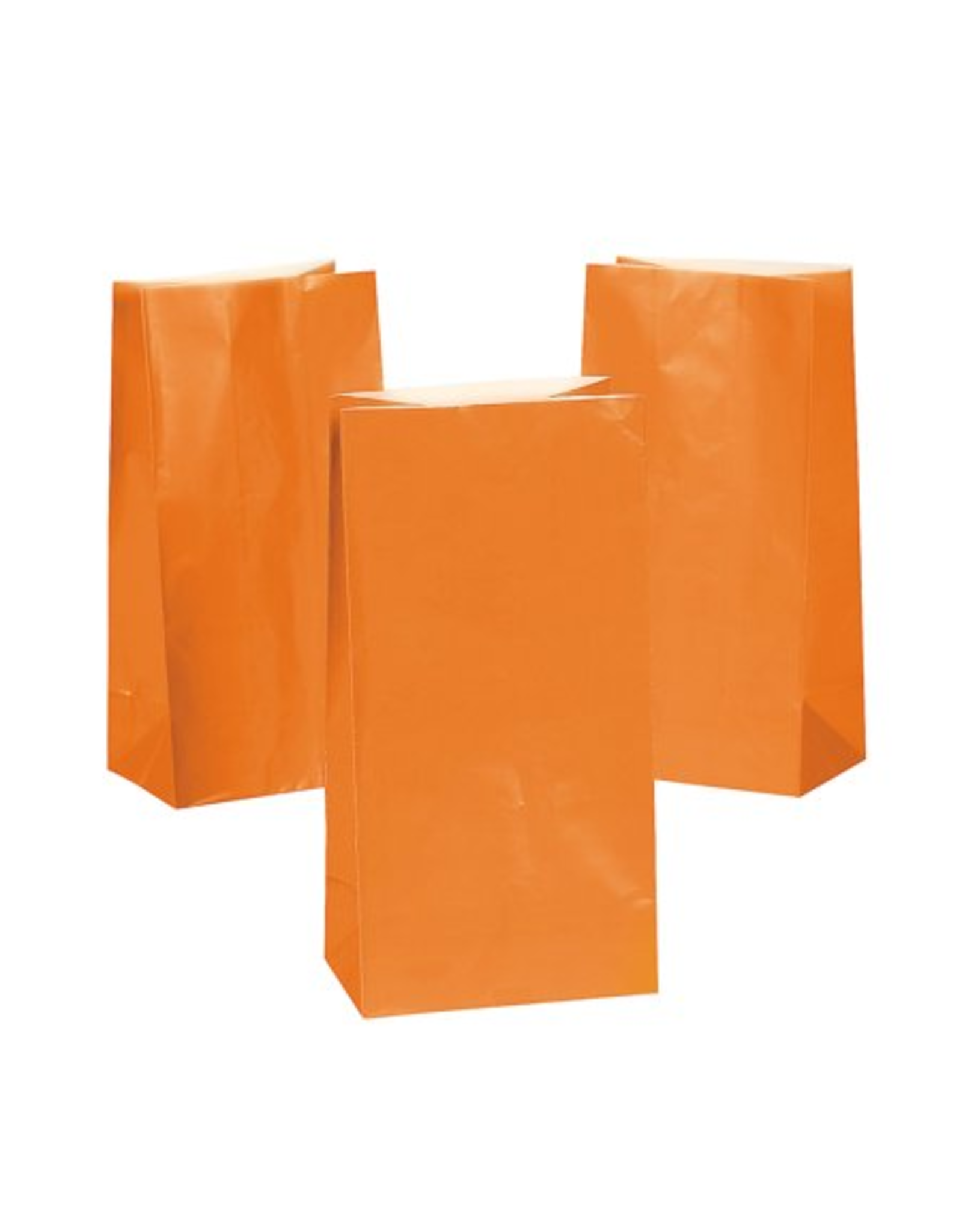 BAG - PAPER - ORANGE- 12 PACK