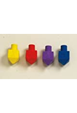 ERASER: DRAIDEL SHAPED, 4 COLOR