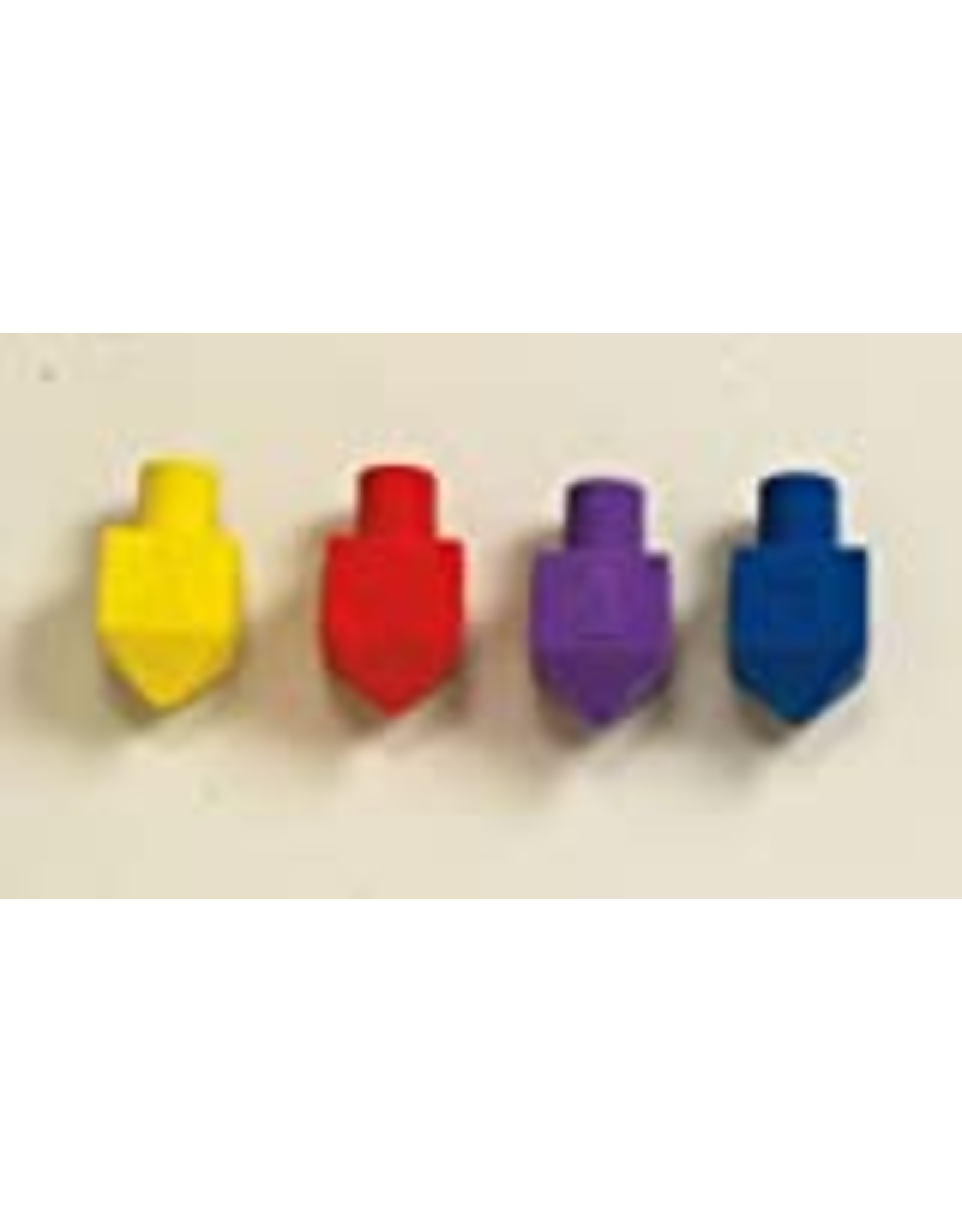 ERASER: DRAIDEL SHAPED, 4 COLOR