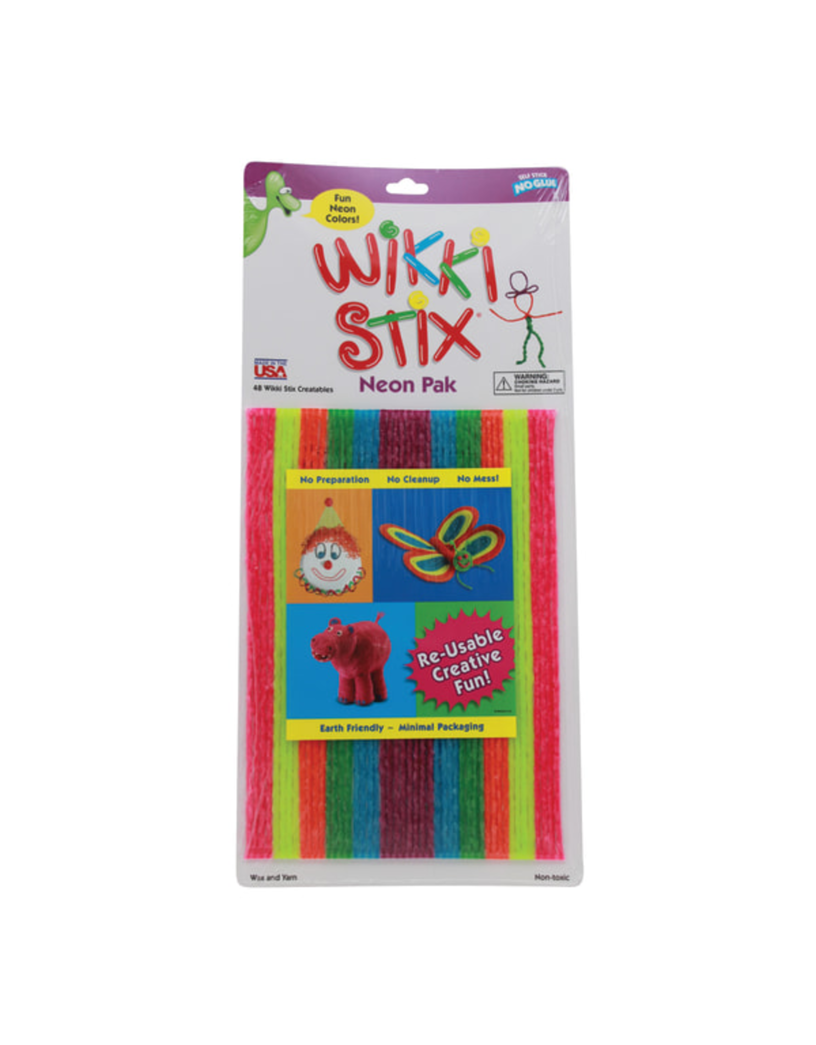 WIKKI STIX: HOT NEON 48PCS