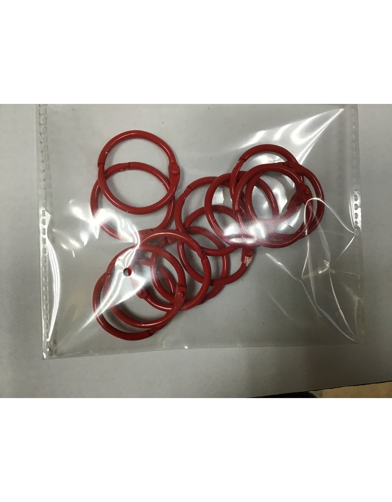 BOOK RING 1" RED 12PC