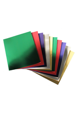 METALLIC  FOIL BOARD 8½x11, ASSORTED COLORS 10 PACK