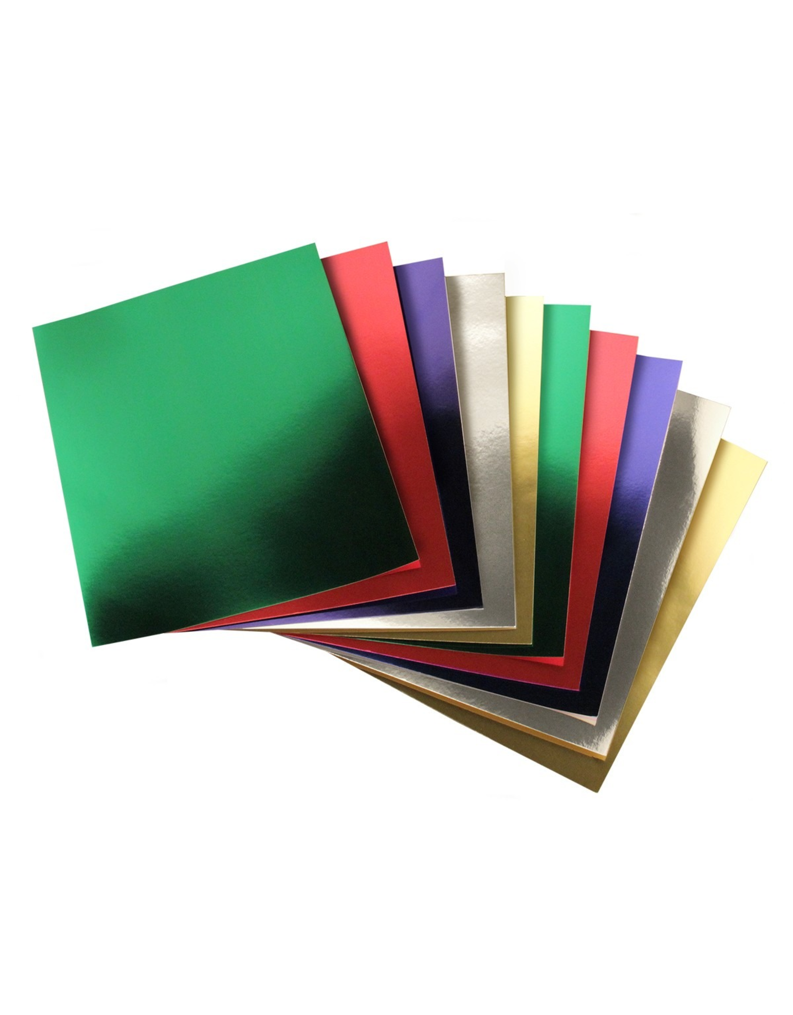 METALLIC  FOIL BOARD 8½x11, ASSORTED COLORS 10 PACK