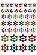 FOIL STICKERS: FLOWER 3 SIZES 10  SHEETS
