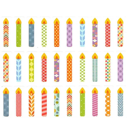 STICKERS: DESIGNER CANDLE 10 SHEETS