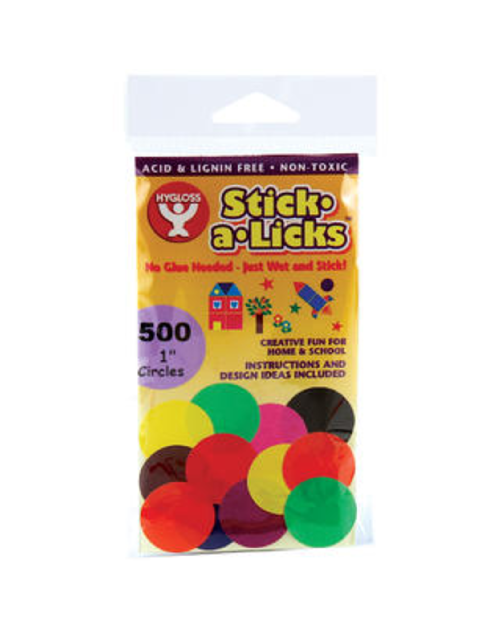 STICK-A-LICKS - 1" CIRCLES 500 PACK