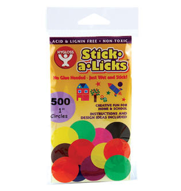 STICK-A-LICKS - 1" CIRCLES 500 PACK