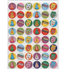 STICKERS: ASSORTED PURIM DOTS 10 SHEETS