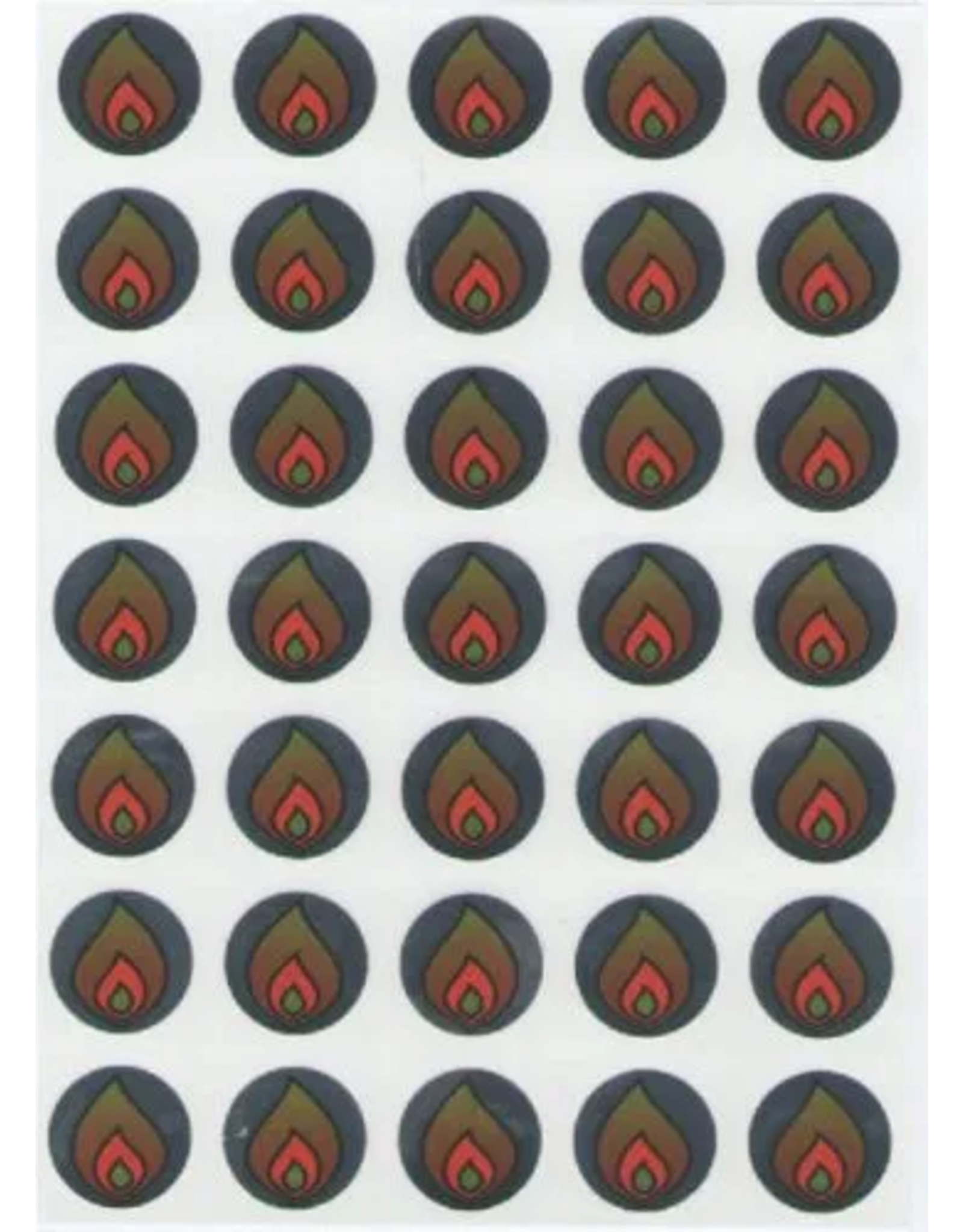 STICKERS: METALLIC FLAME 10 SHEETS