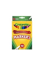 CRAYOLA MARKERS CLASSIC COLORS FINE LINE  10 PACK