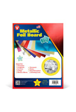 METALLIC FOIL BOARD : 8½x11, RED -25 PK