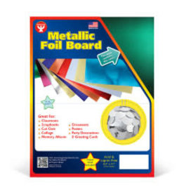 METALLIC FOIL BOARD : 8½x11, GREEN -25 PK
