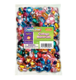 ACRYLIC GEMSTONES ASSORTED COLORS &  SIZE 1LB