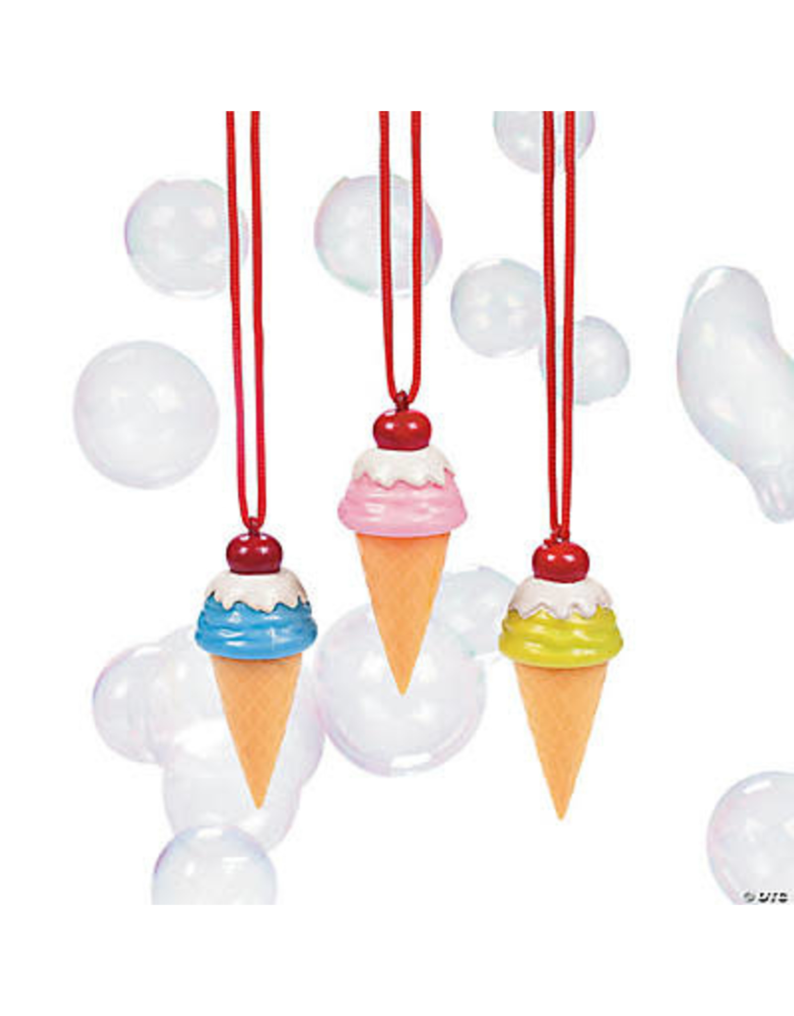 BUBBLE ICE CREAM CONE NECKLACE 12 PACK