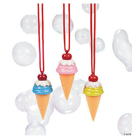 BUBBLE ICE CREAM CONE NECKLACE 12 PACK