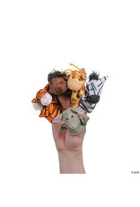 PLUSH ANIMAL FINGER PUPPETS 12PCS