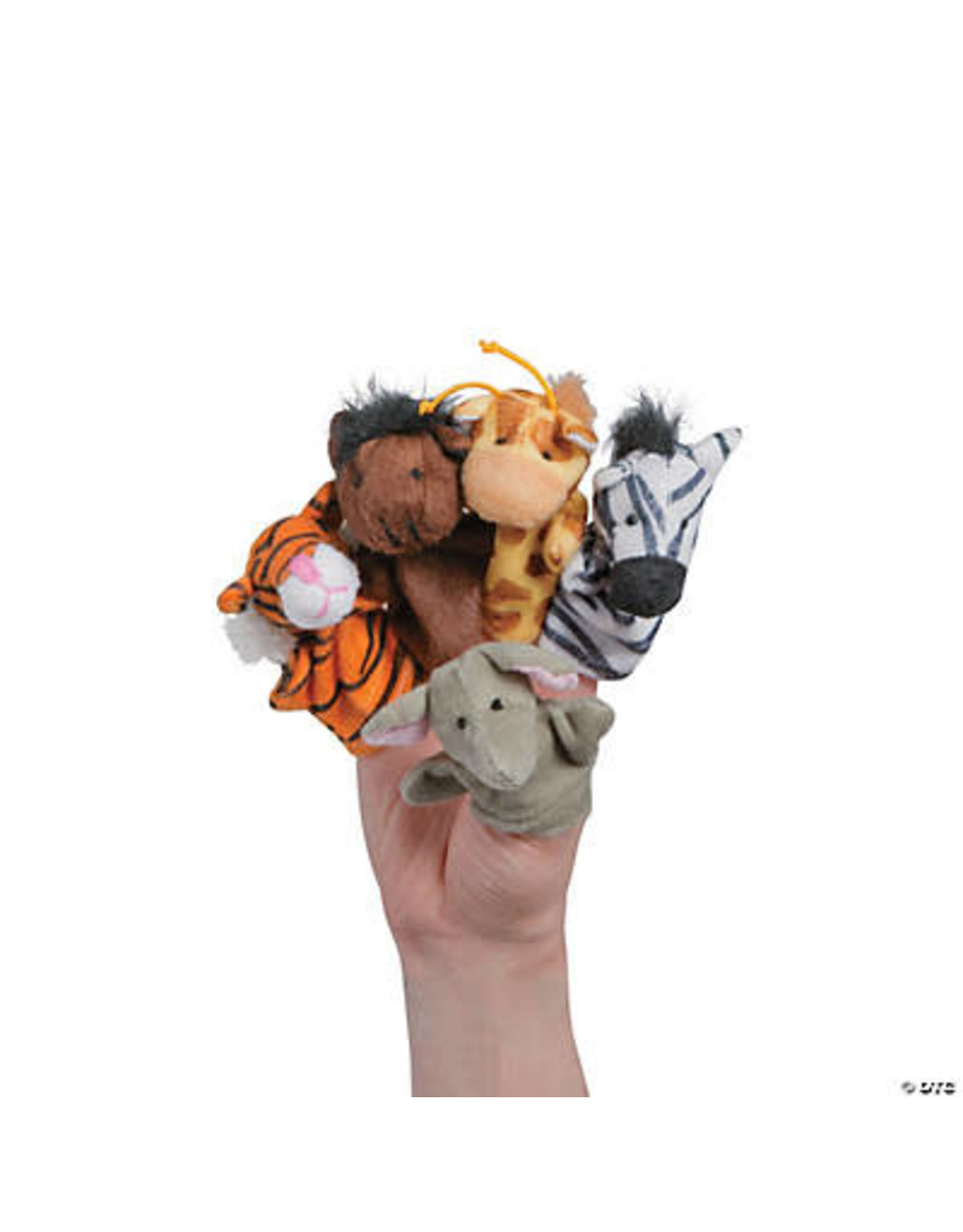 PLUSH ANIMAL FINGER PUPPETS 12PCS