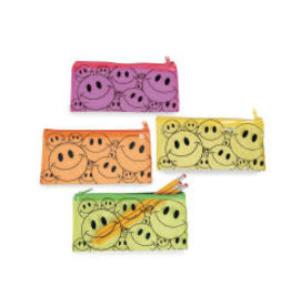 SMILE FACE PENCIL CASE - 12 PACK