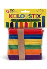 CRAFT STICKS: ASSORTED COLORS - 4.5" 150 PACK