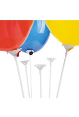 BALLOON STICKS - 16.75"  WHITE 144 PACK