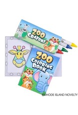 ZOO ANIMAL COLORING SET  12/PCKG