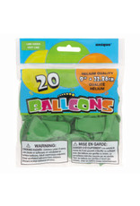 Unique BALLOONS: 9" LIME GREEN 20 PACK