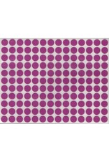COLOR CODING STICKER: 1/4", ROUND  PURPLE/MAGENTA 32 SHEETS