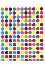COLOR CODING STICKER: 9MM, ROUND ASSORTED COLORS 25 Sheets ( 3,500 TOTAL STICKERS )