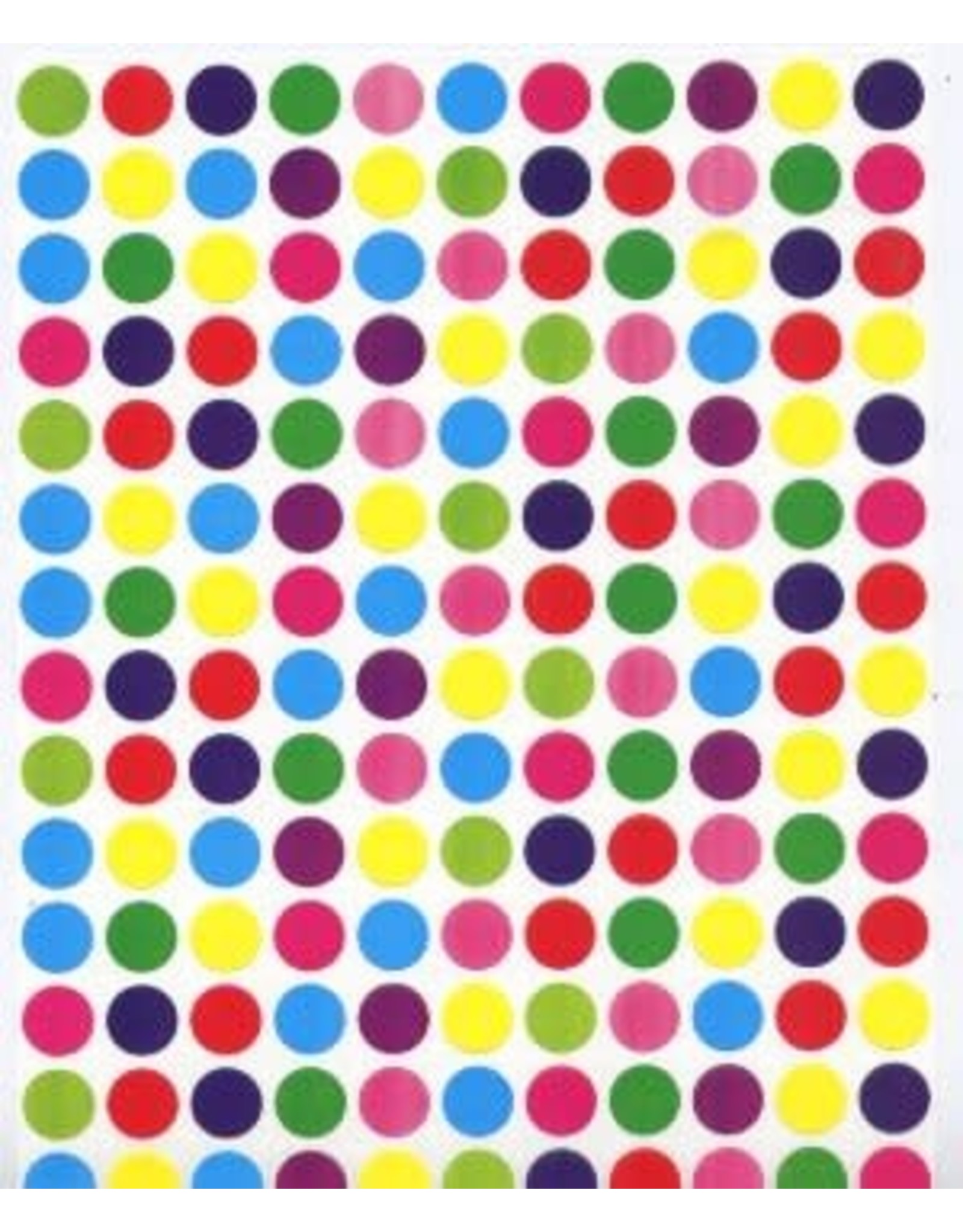 COLOR CODING STICKER: 1/4", ROUND ASSORTED COLORS 25 Sheets ( 3,500 TOTAL STICKERS )
