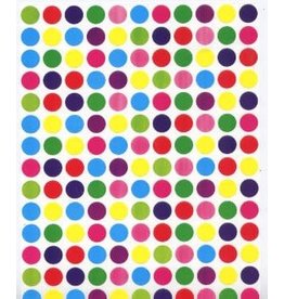 COLOR CODING STICKER: 9MM, ROUND ASSORTED COLORS 25 Sheets ( 3,500 TOTAL STICKERS )