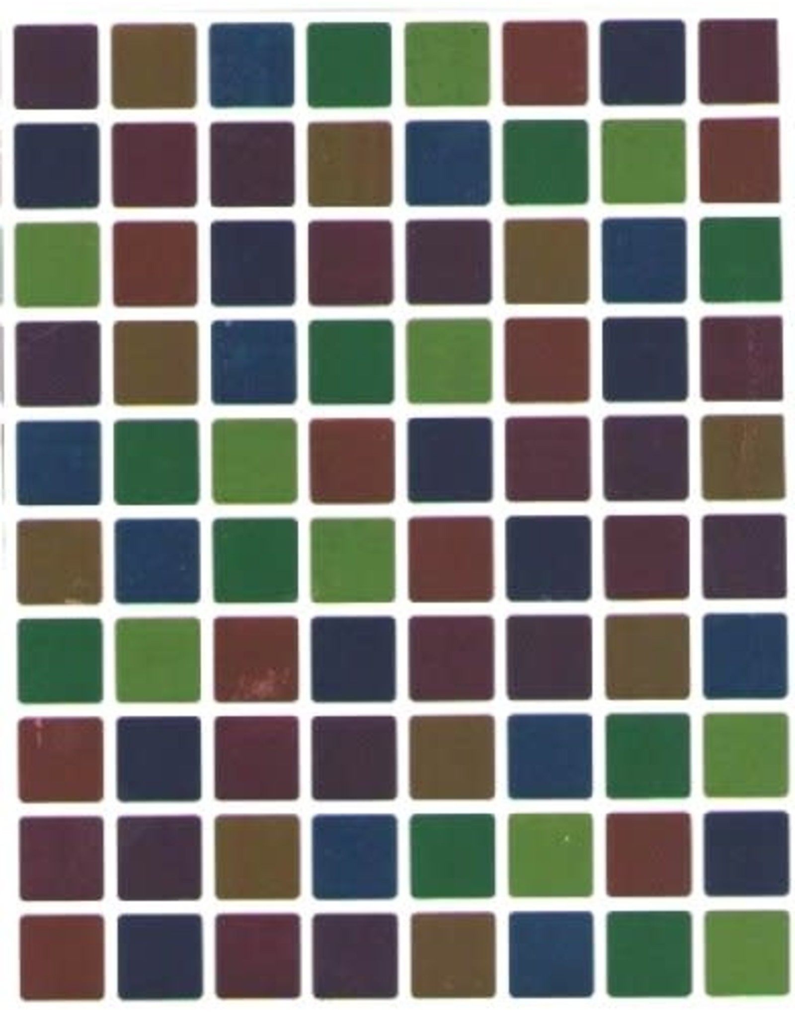 COLOR CODING STICKER: 1/2" SQUARE FOIL ASSORTED COLORS 10 SHEETS
