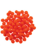 POM POMS: 1/2" ORANGE 100 PACK